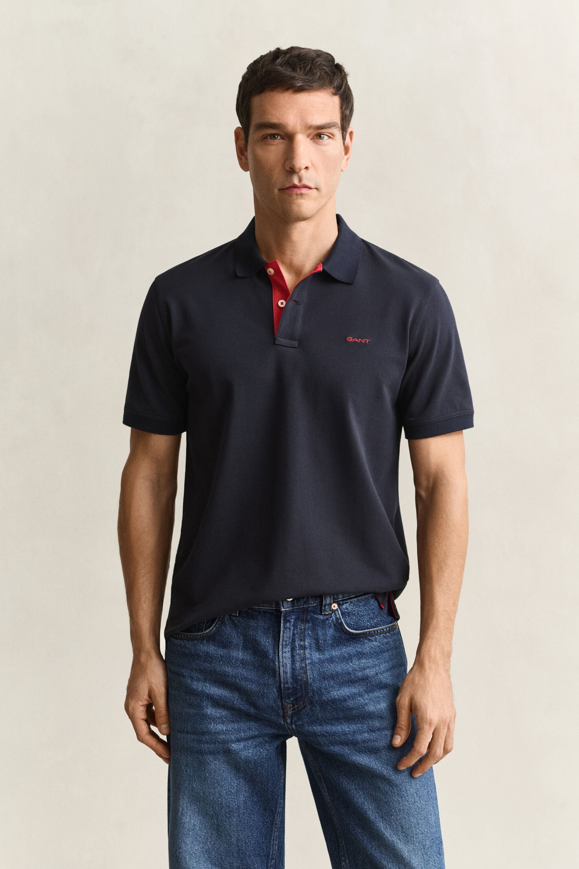 Polo de piqué en contraste