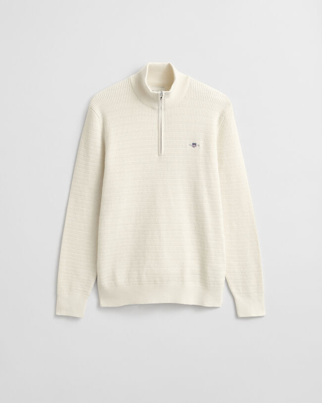 Jersey de punto de ochos de peque&ntilde;as dimensiones con media cremallera