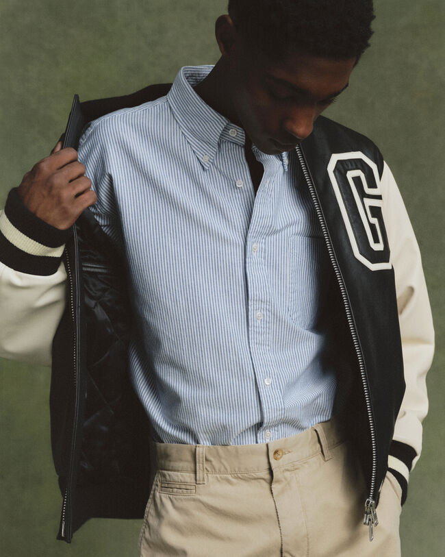 Camisa Oxford Relaxed Fit US Banker Stripe