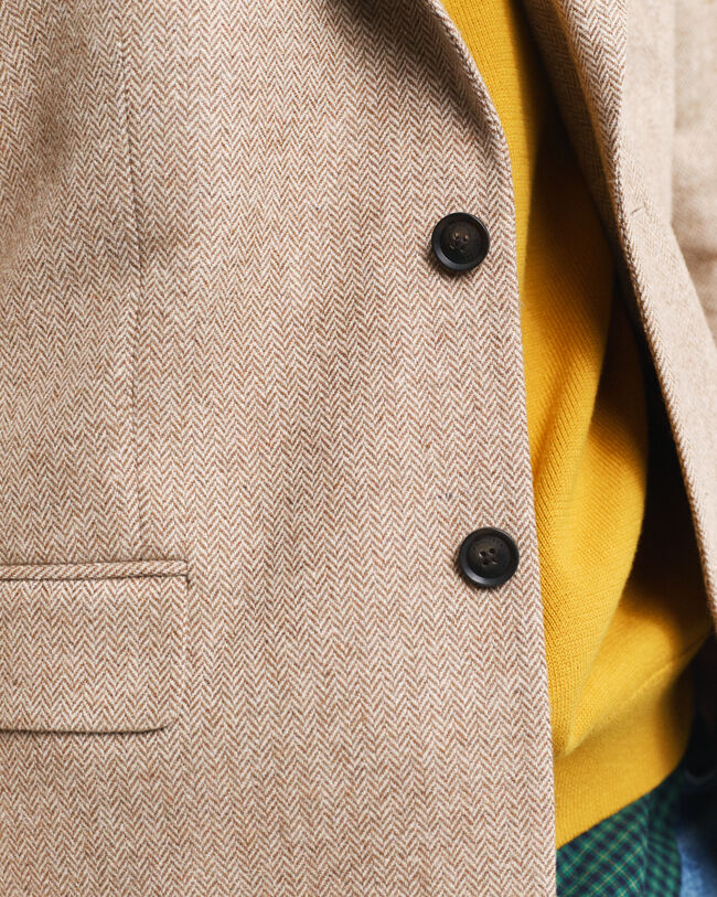 Americana de traje con diseño de espiga