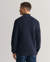 Jersey de algod&oacute;n con media cremallera Textured