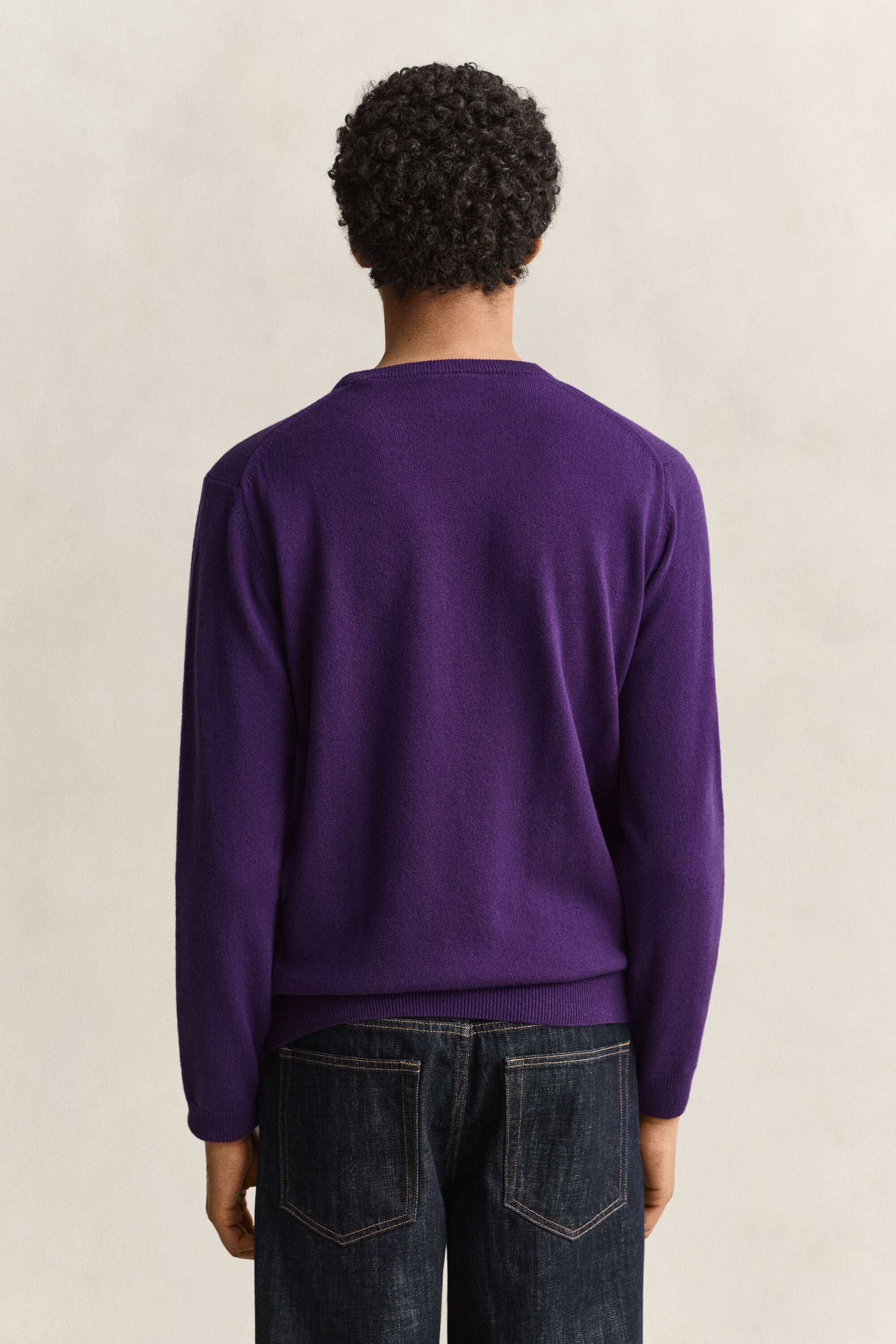 Jersey de lana de oveja con cuello redondo