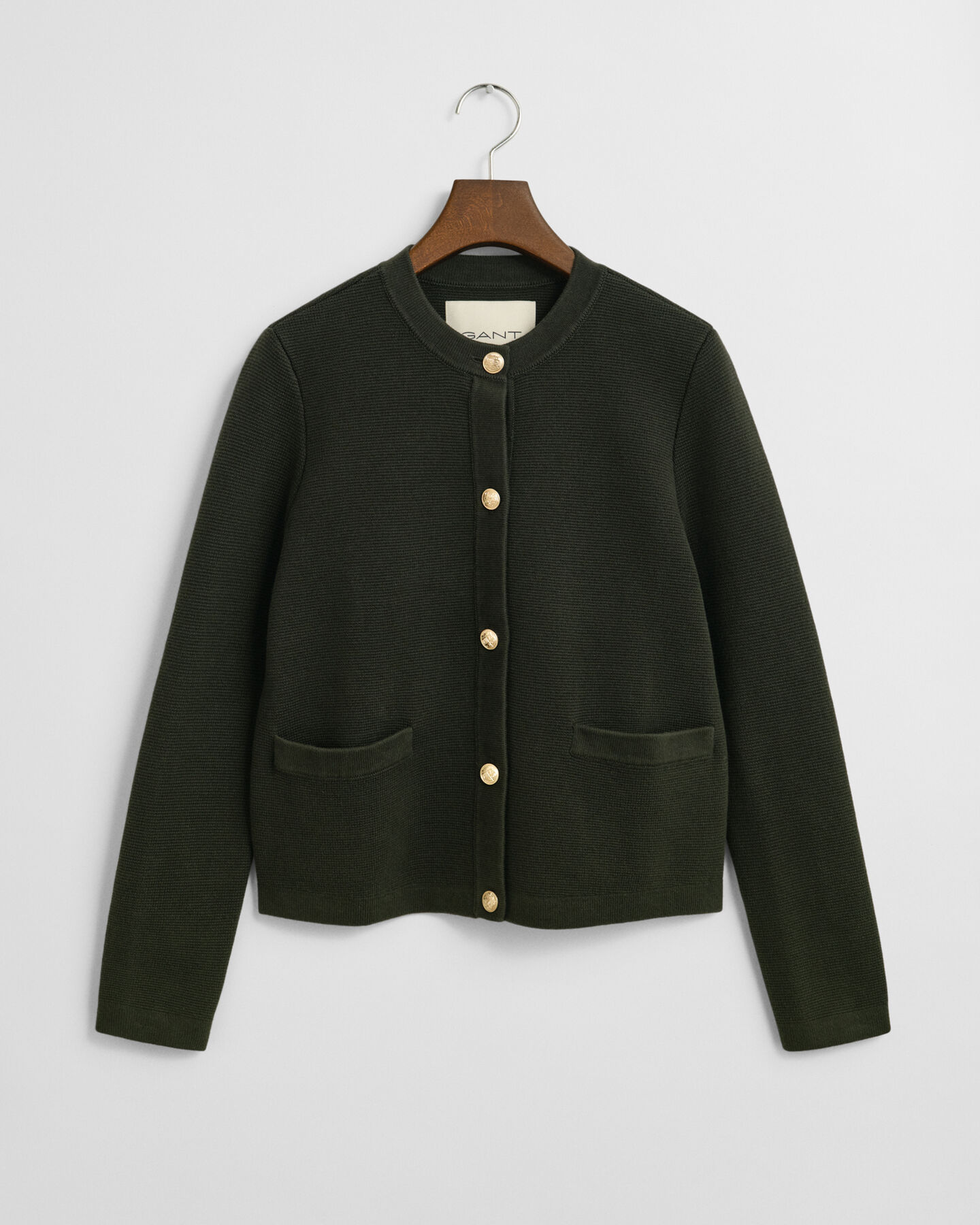 Cárdigan de punto en contraste