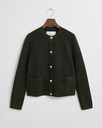 Cárdigan de punto en contraste