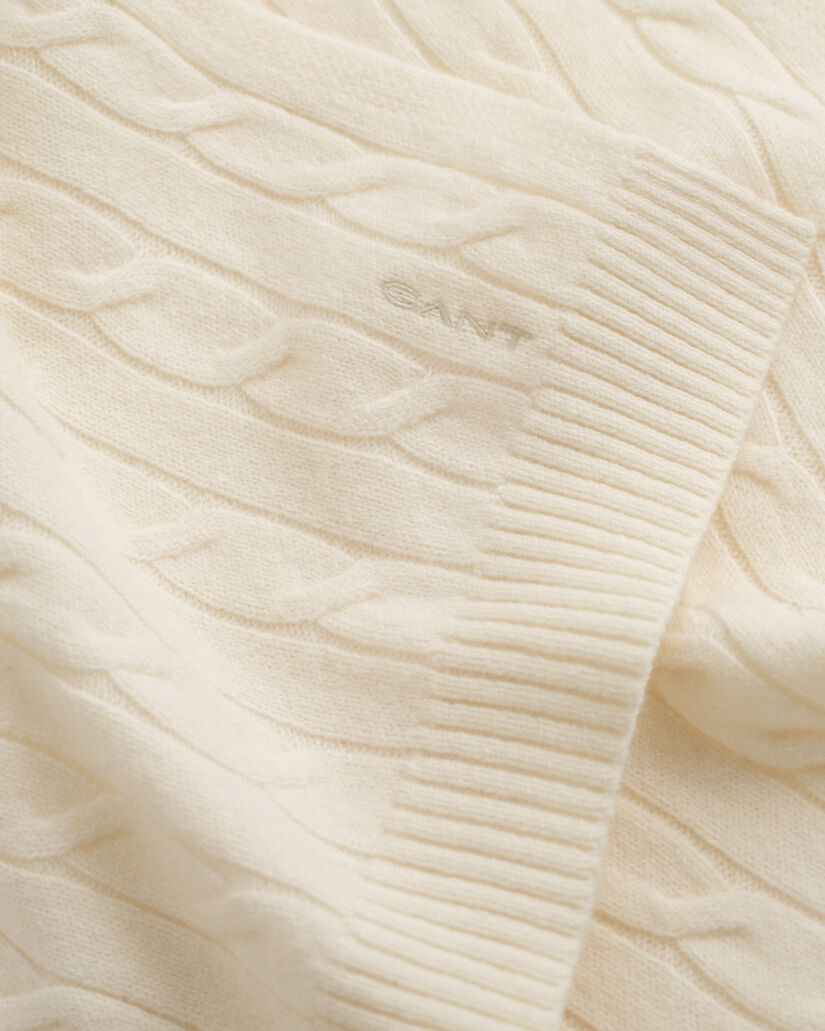 Bufanda de punto de ochos en lana