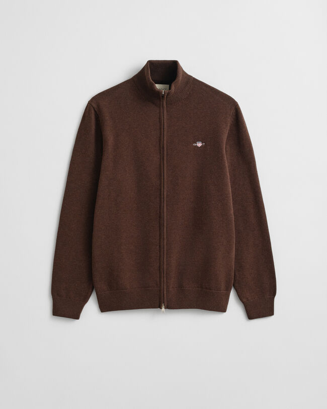 C&aacute;rdigan de algod&oacute;n con cremallera Casual