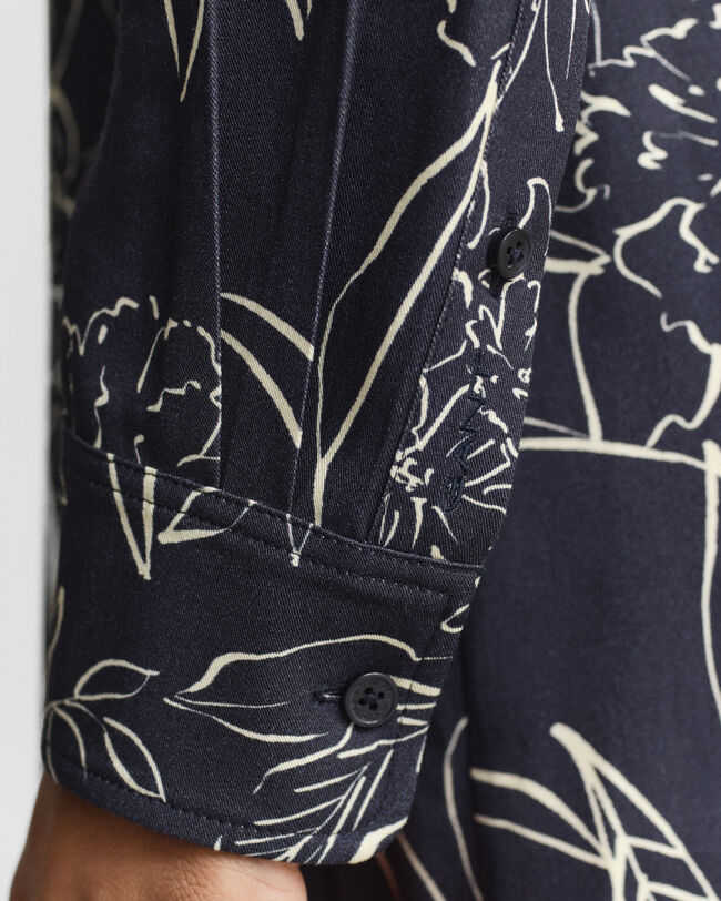 Vestido camisero con estampado floral