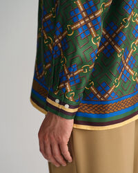 Camisa Relaxed Fit de seda Medallion