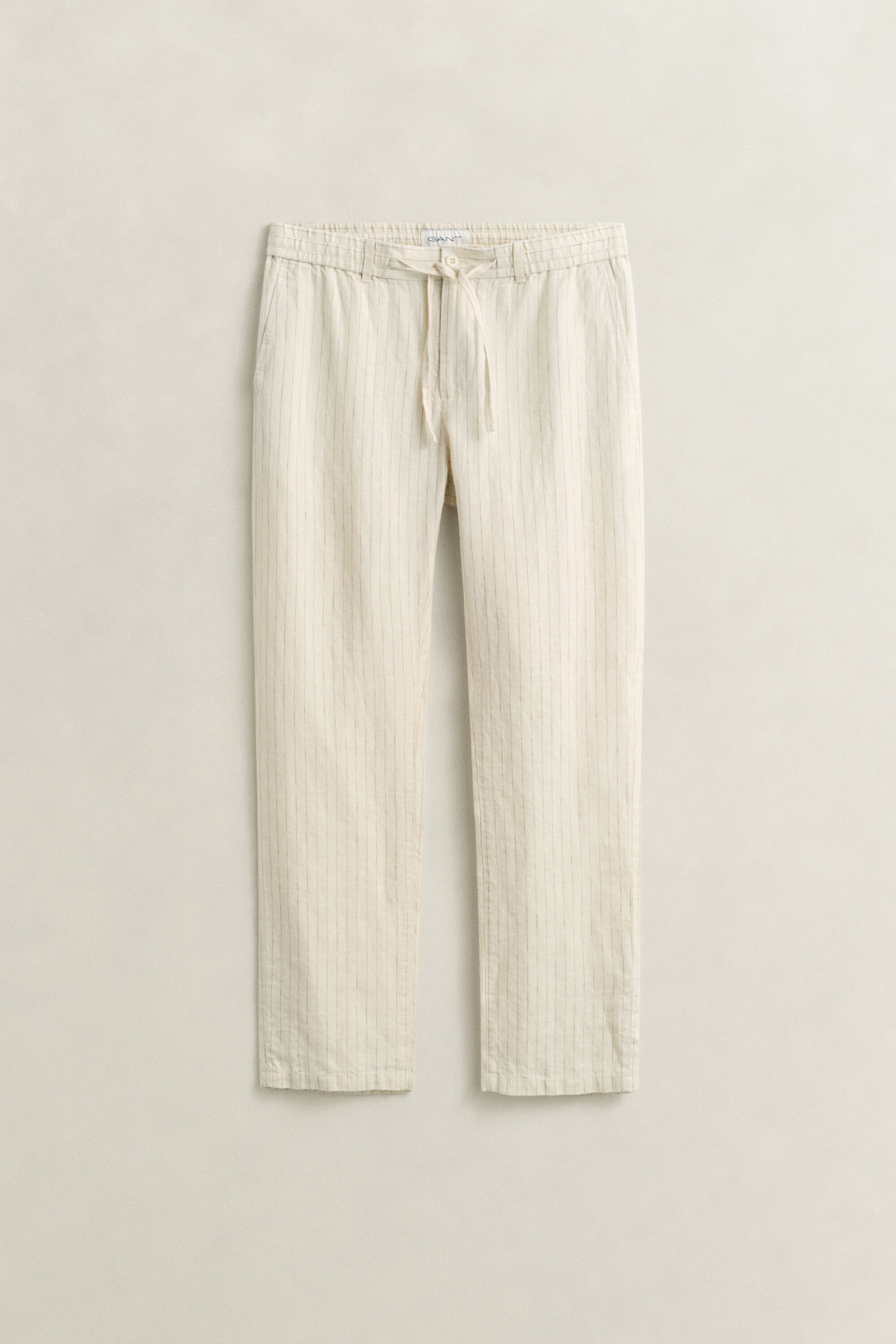 Pantalones de lino de rayas