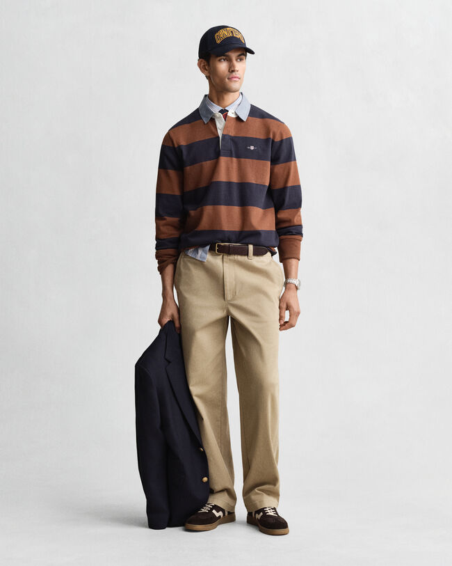 Heavy Rugger a rayas con cuello de cambray