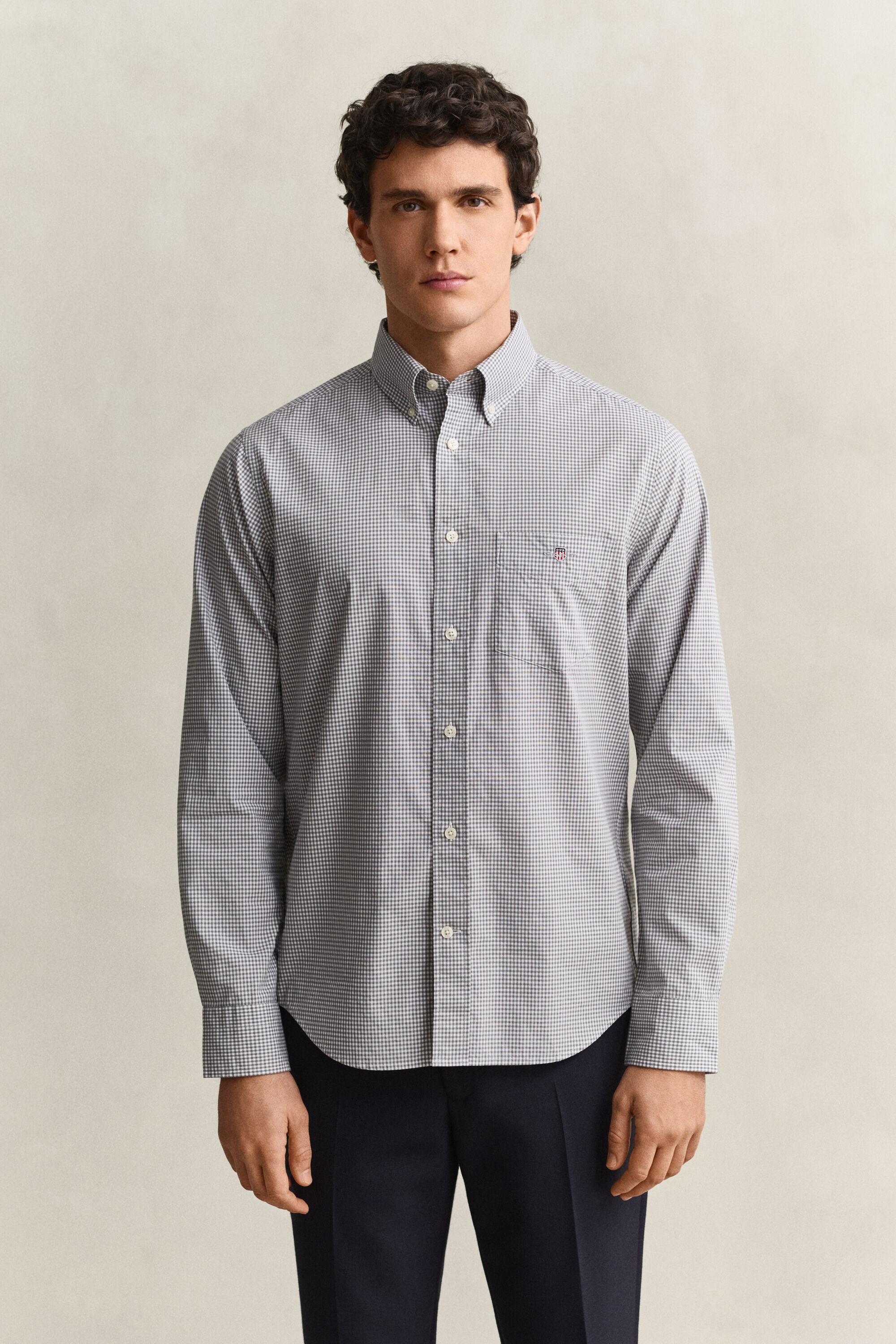 Camisa clásica de popelina de cuadros Vichy