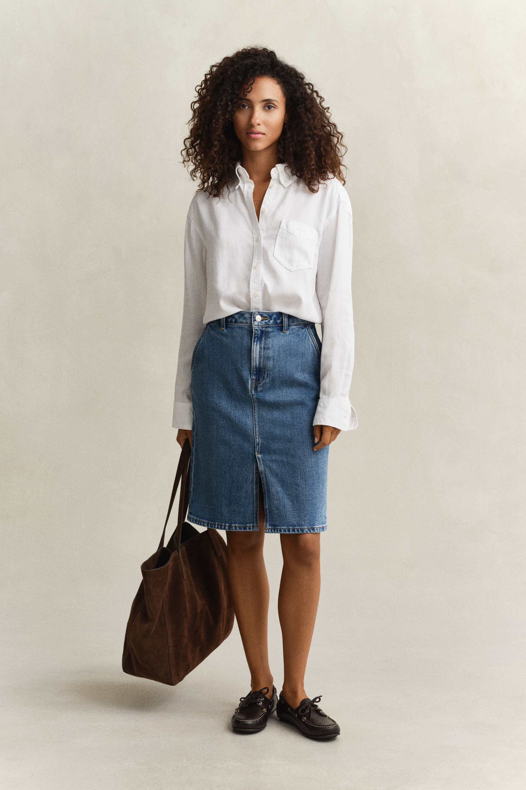 Falda de tubo vaquera