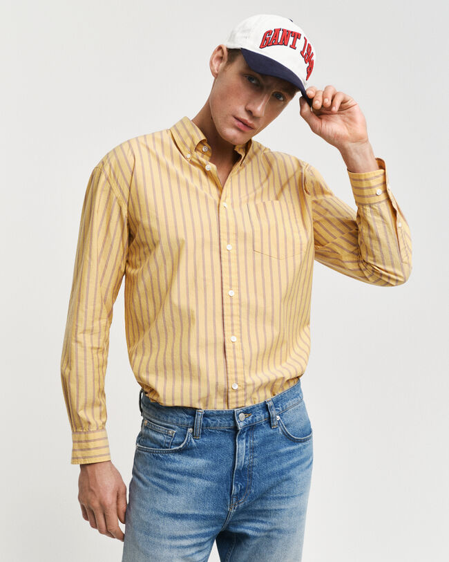 Camisa Relaxed Fit Heritage Poplin a rayas