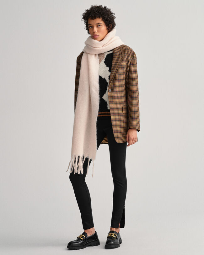 Leggings de punto con cremallera lateral