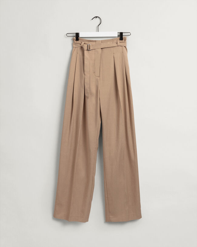 Pantalones chinos de pinzas y talle alto Fluid