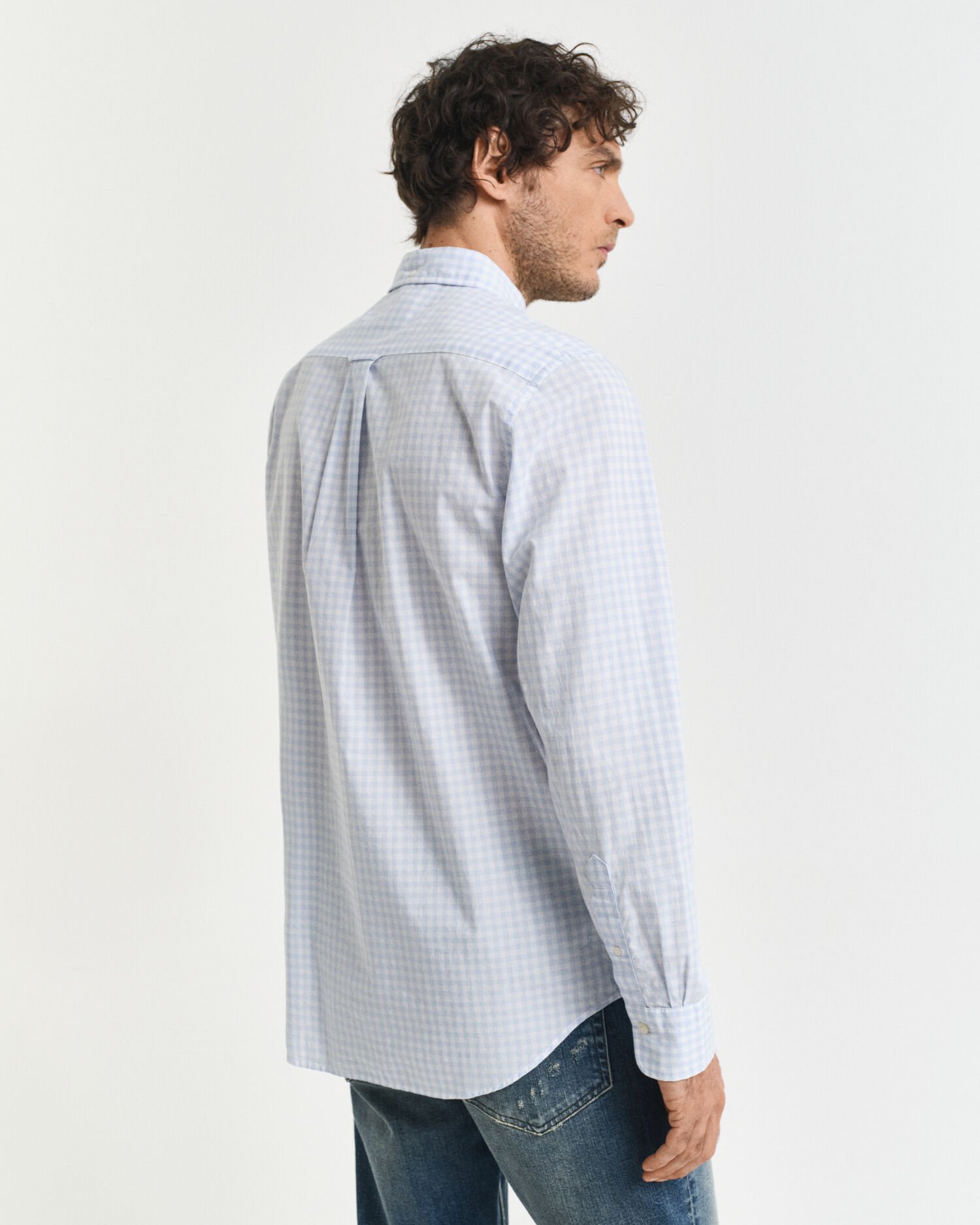 Camisa Regular Fit clásica de popelina a cuadros Vichy
