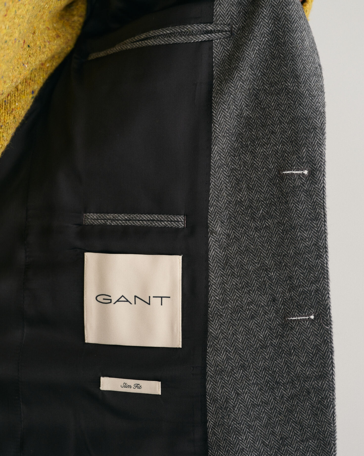 Americana de traje con diseño de espiga