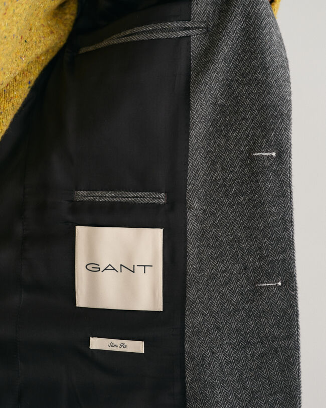 Americana de traje con diseño de espiga