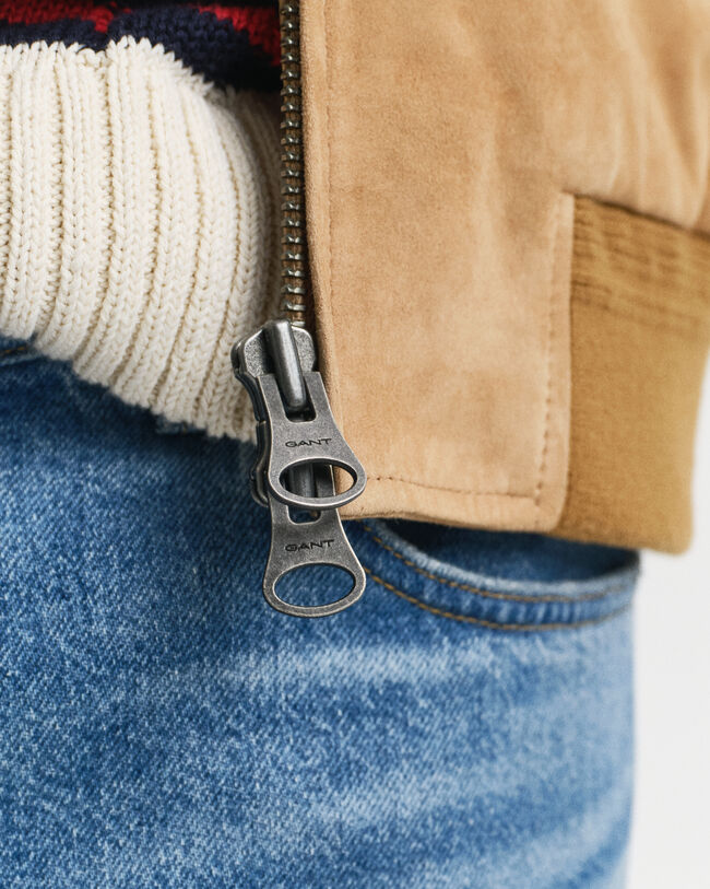 Cazadora Harrington de ante