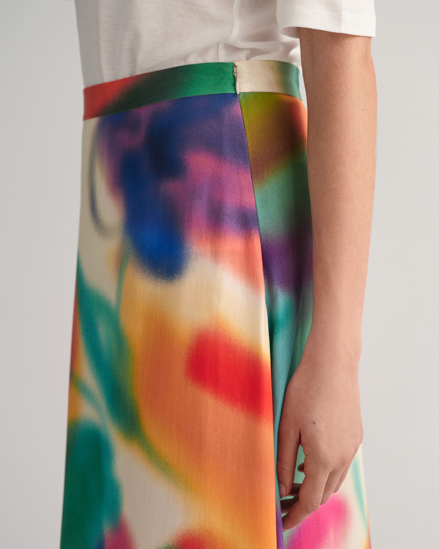 Falda con estampado de flores