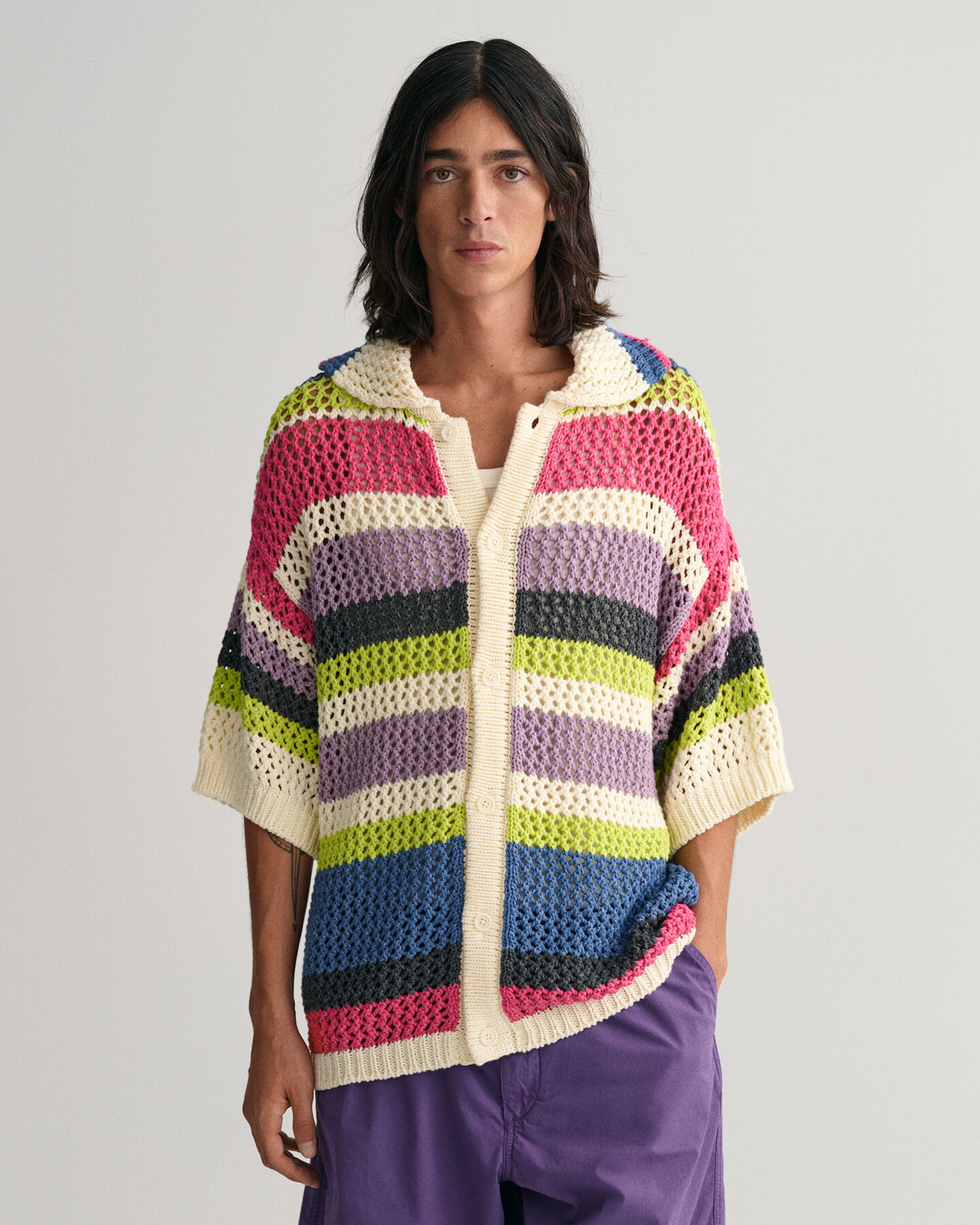 Jersey calado tipo polo