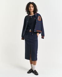 Cárdigan de punto de ochos en algodón elástico