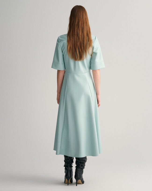 Vestido camisero de piel sintética