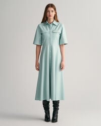 Vestido camisero de piel sintética
