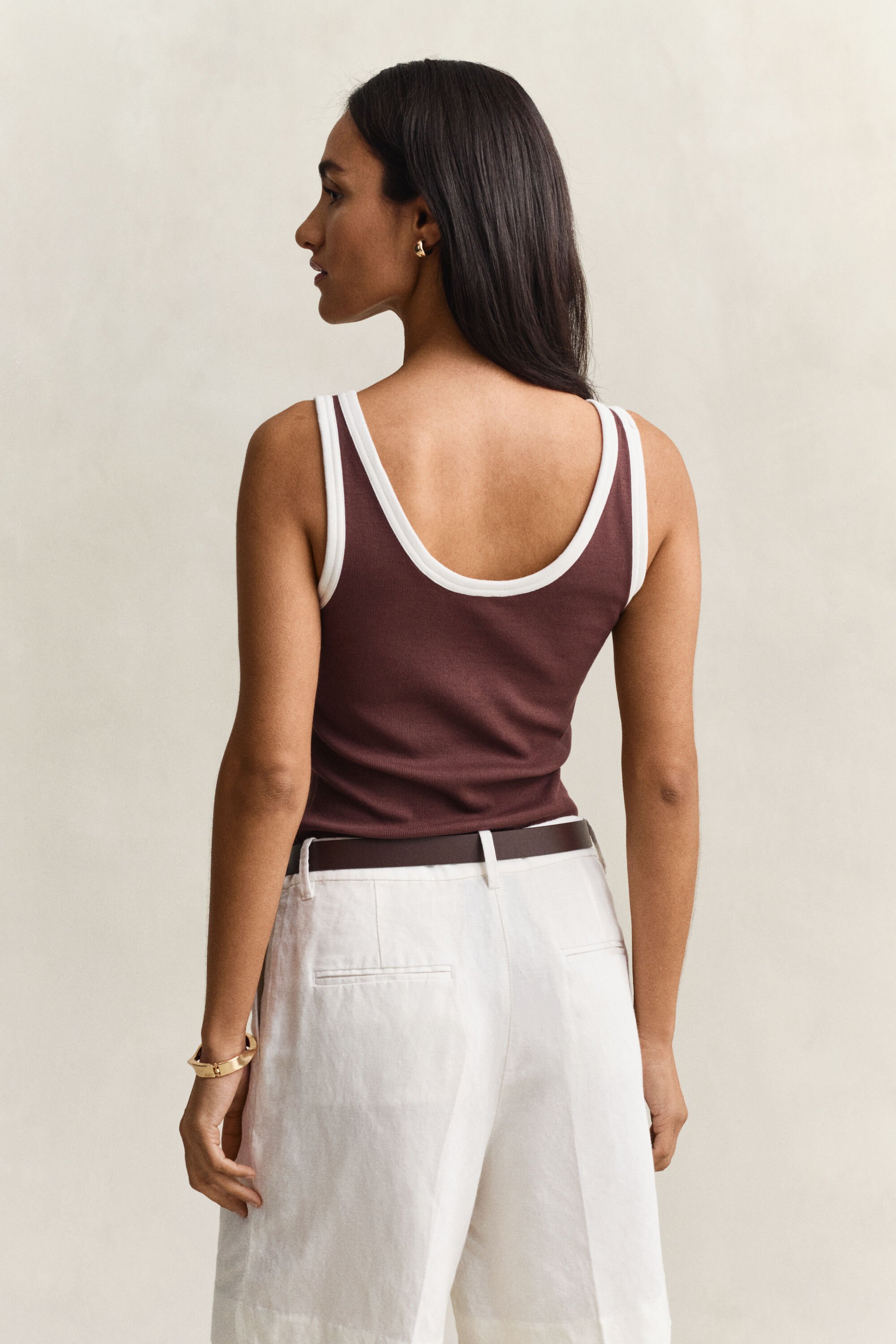 Camiseta de tirantes acanalada