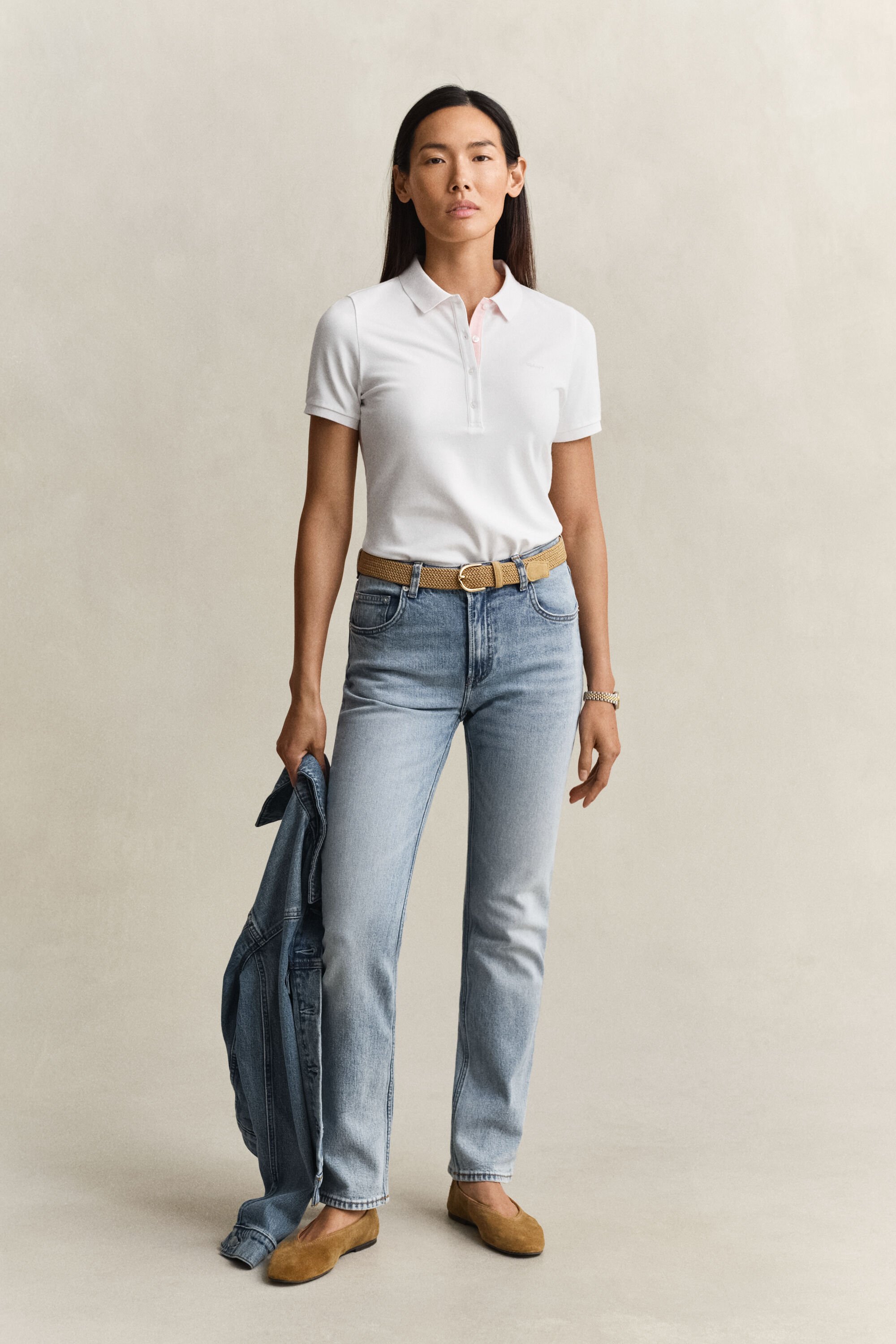 Polo de piqué en contraste