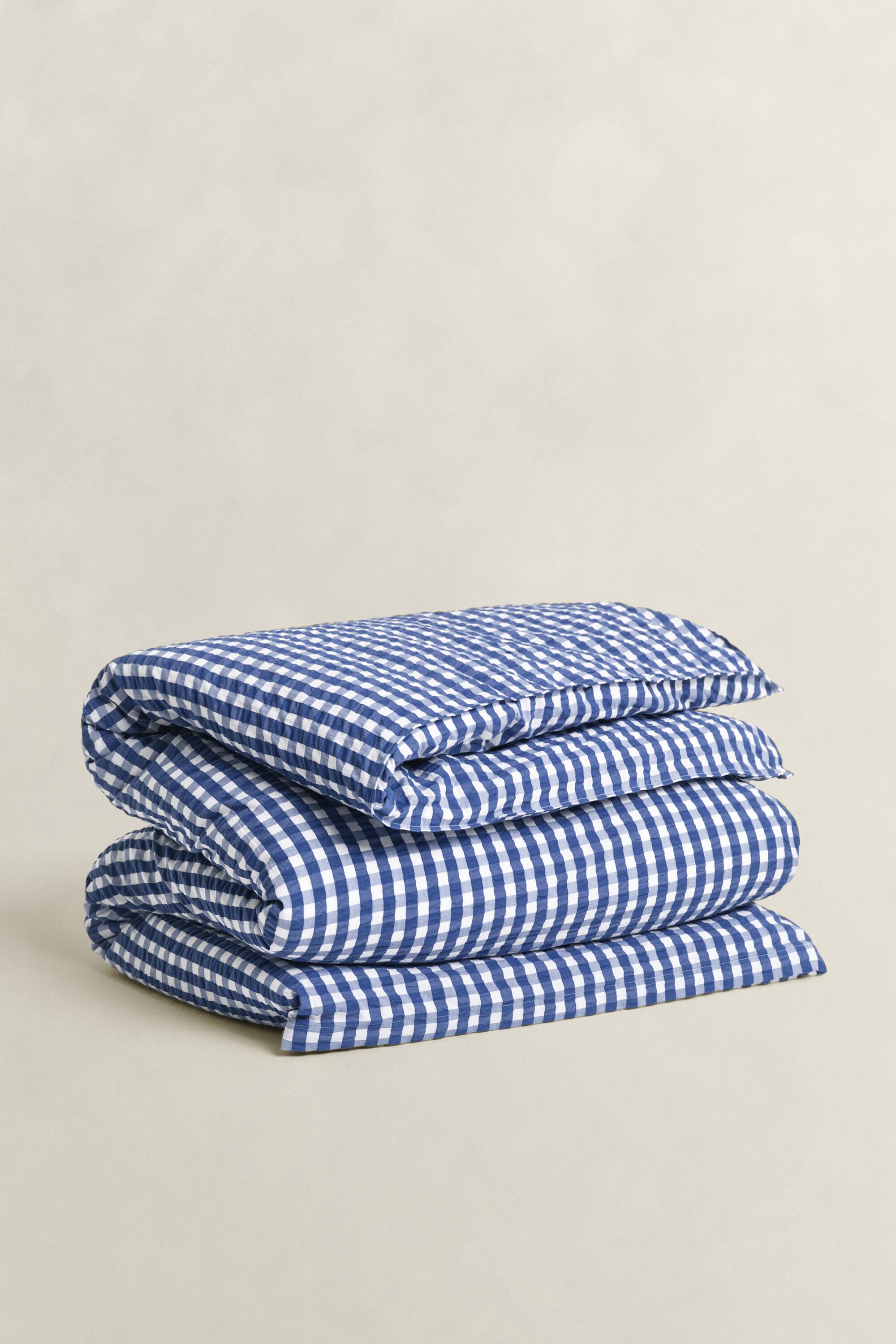 Funda de edredón de sirsaca a cuadros para cama individual