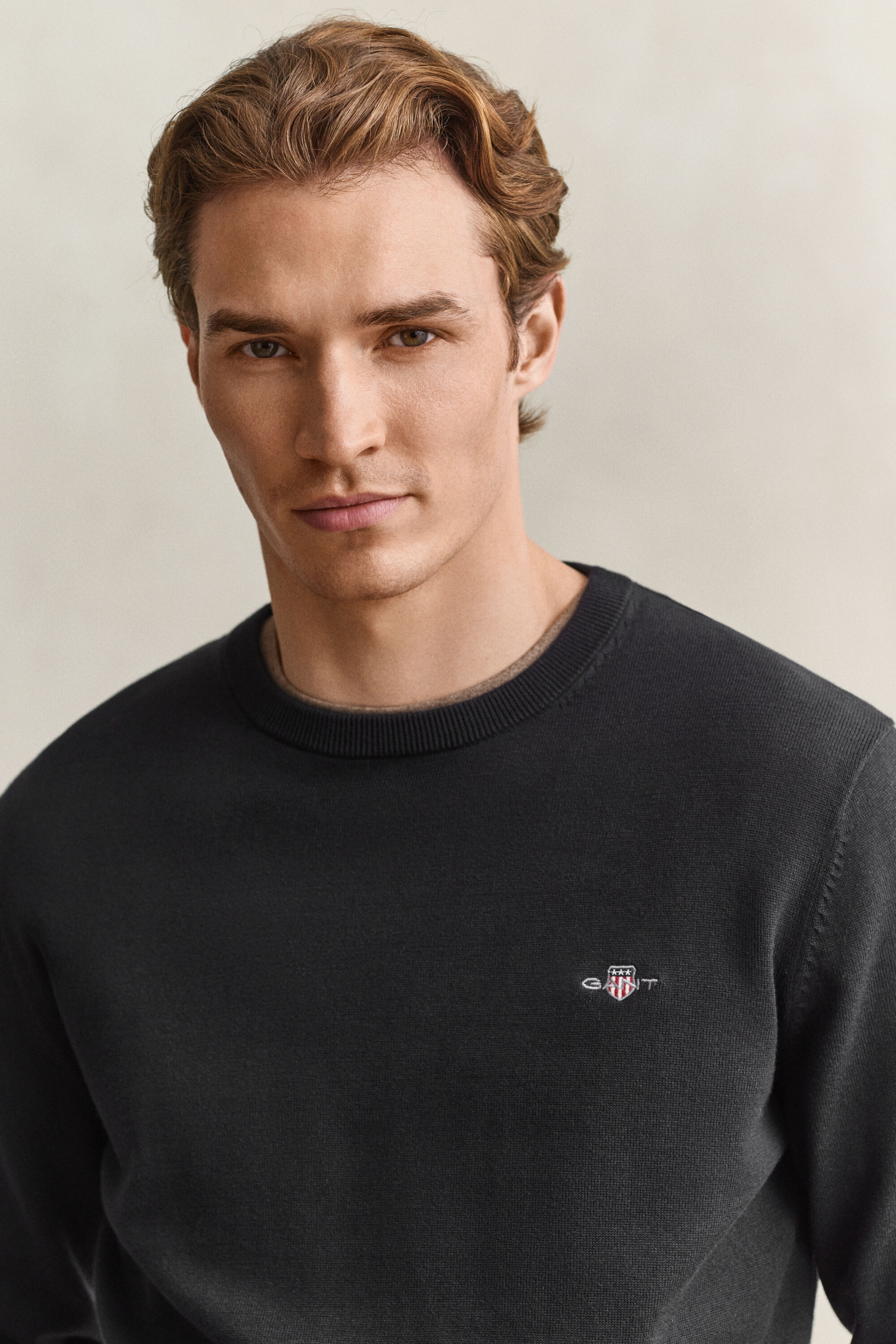 Jersey de algodón con cuello redondo