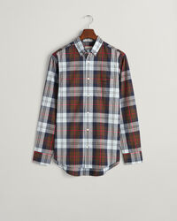 Camisa Regular Fit de popelina a cuadros de tama&ntilde;o grande