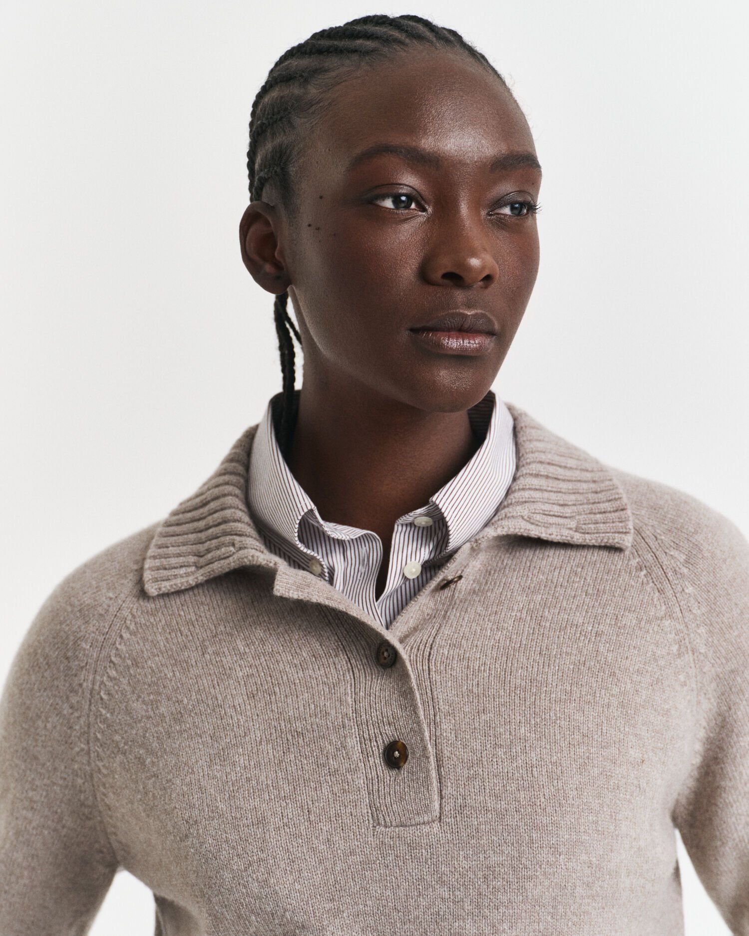 Rugger de punto en mezcla de lana y cachemir