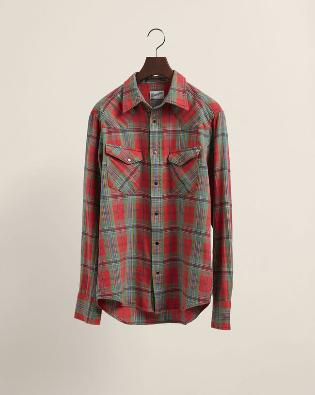 Camisa Regular Fit Wrangler x GANT Western a cuadros escoceses