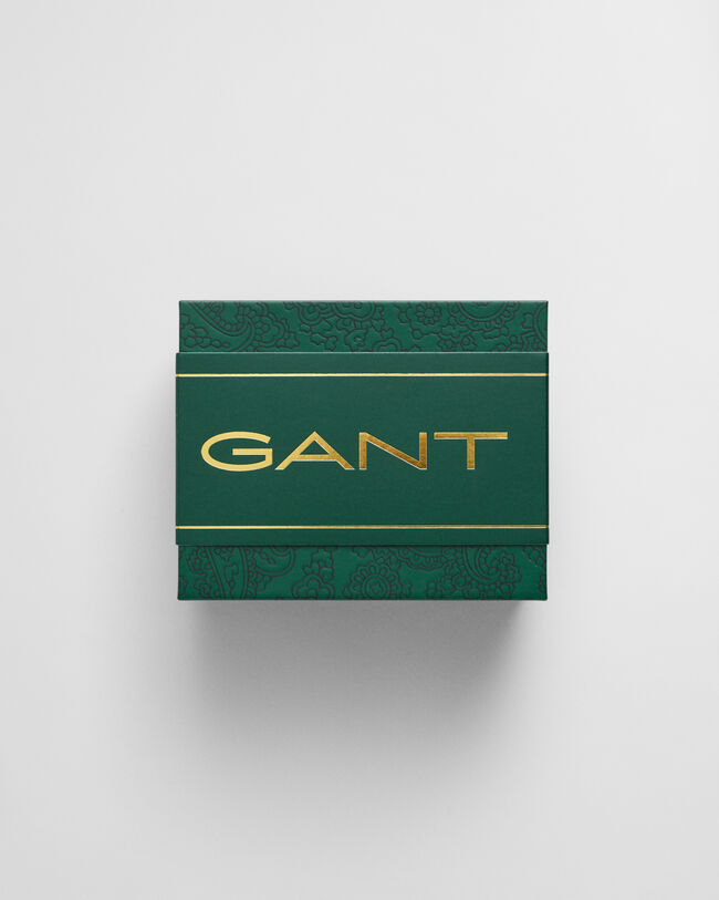 Caja de regalo con dos pares de calcetines de cuadros y canalé