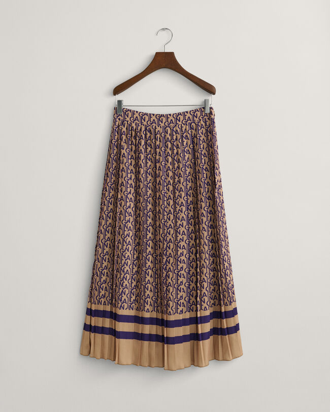 Falda plisada con estampado Monogram