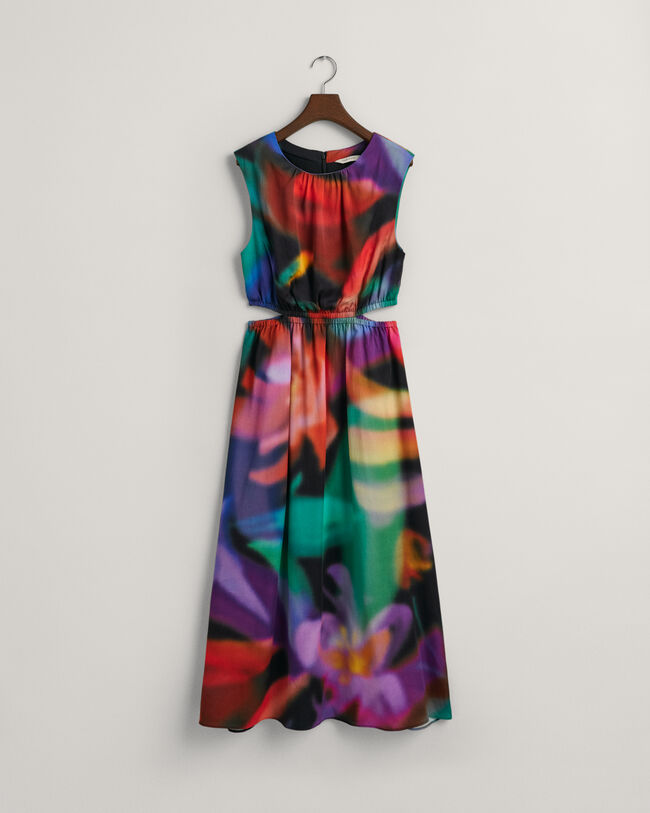 Vestido sin mangas con estampado de flores