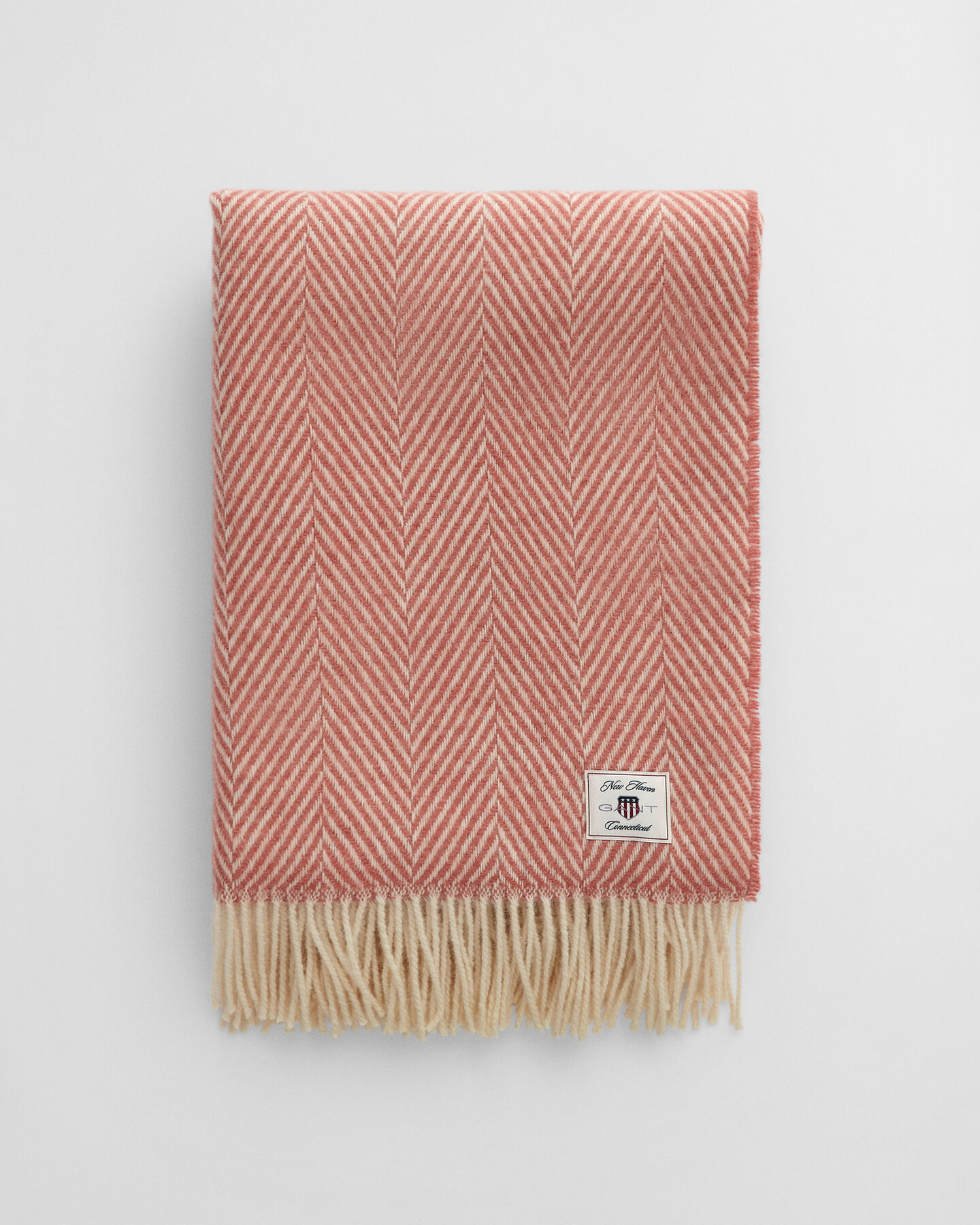 Colcha de lana con diseño de espiga