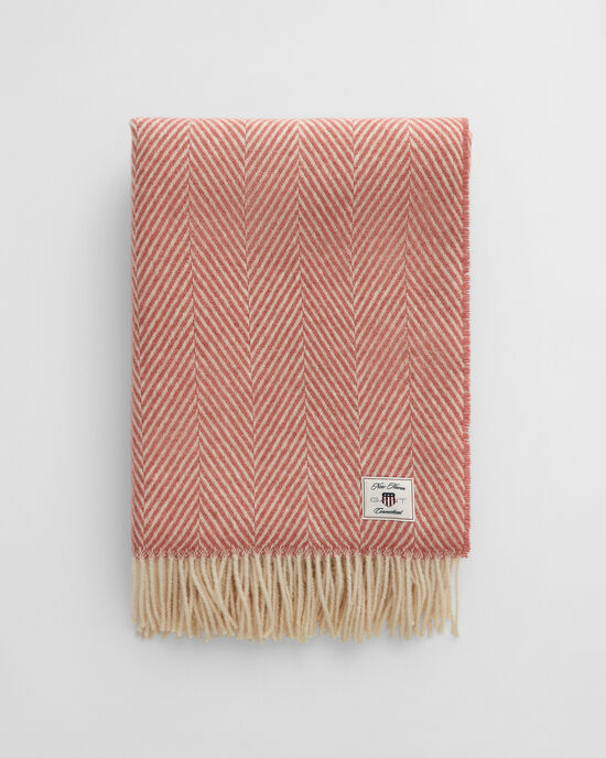 Colcha de lana con diseño de espiga