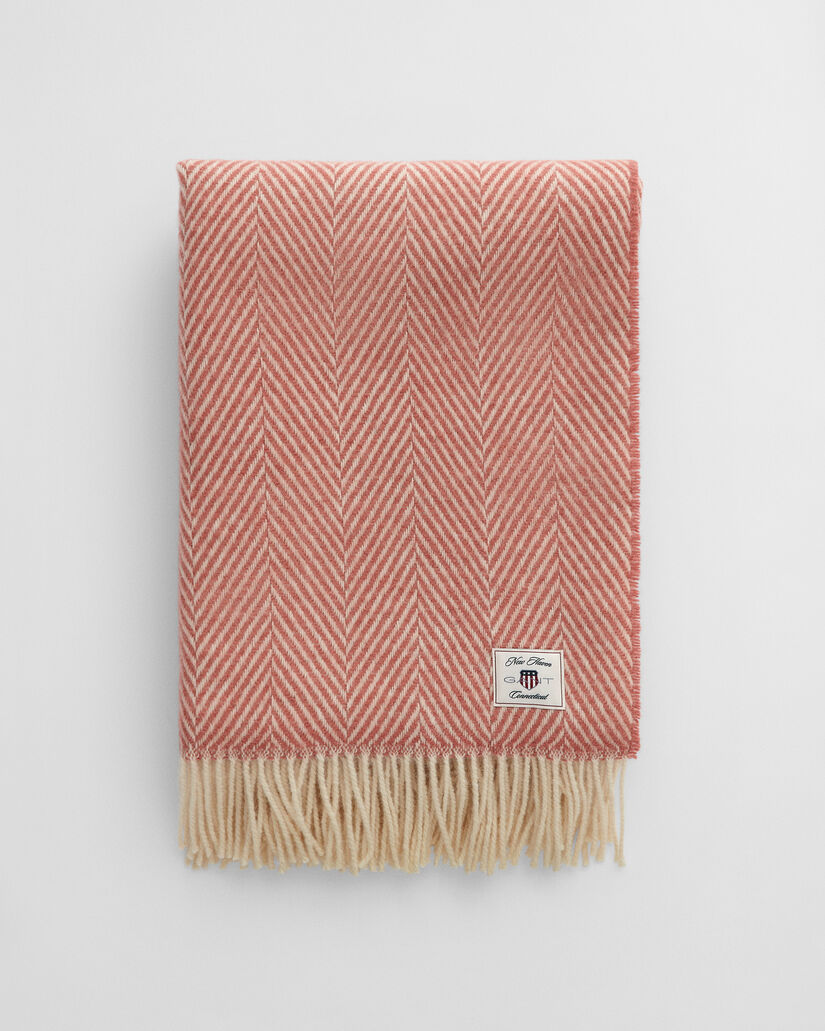 Colcha de lana con diseño de espiga