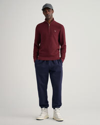 Jersey de algod&oacute;n Texture con media cremallera