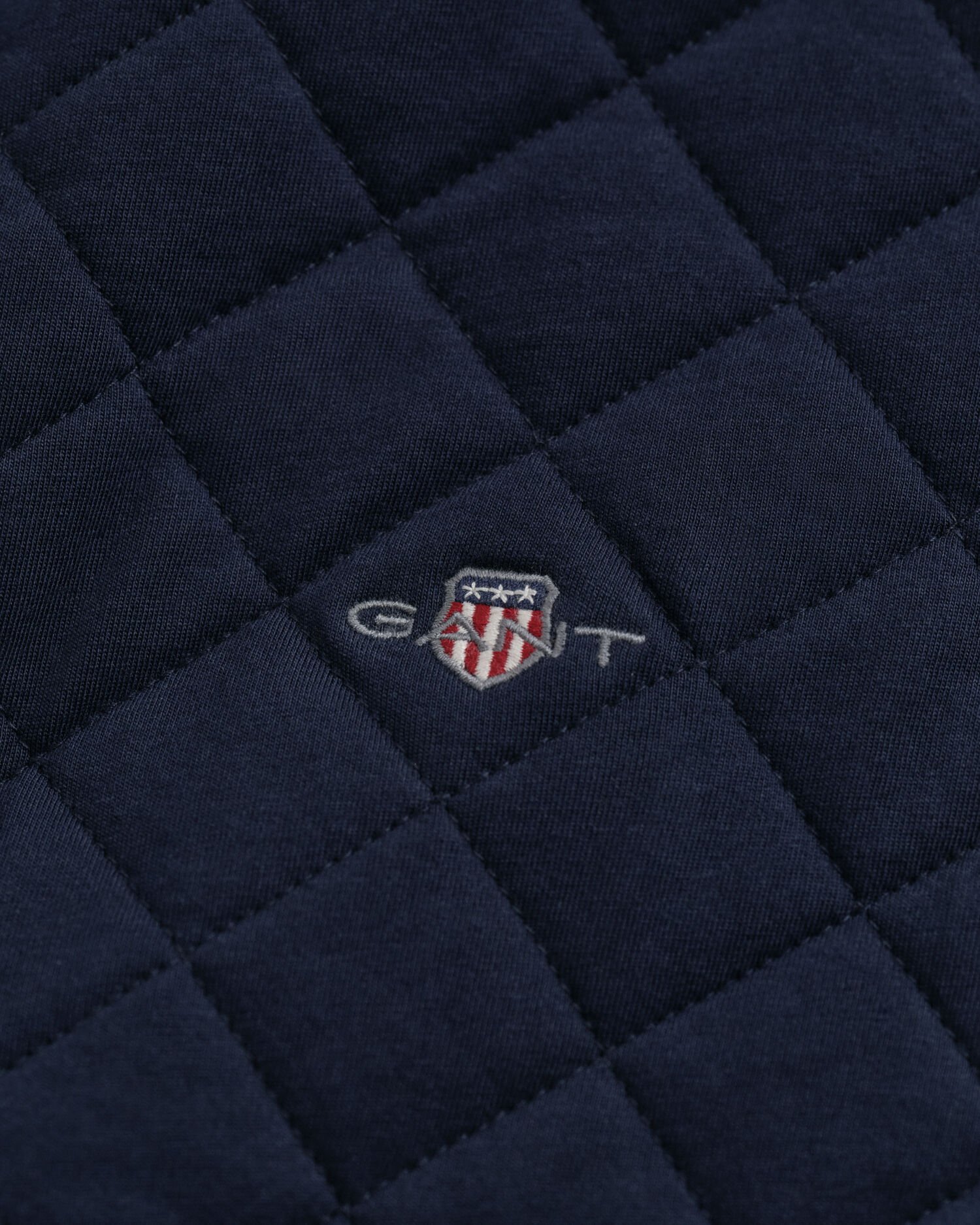 Sudadera acolchada con cuello de pana y cremallera