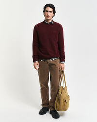 Jersey de cuello redondo en mezcla de lana