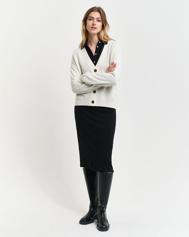 C&aacute;rdigan de lana de oveja muy fina