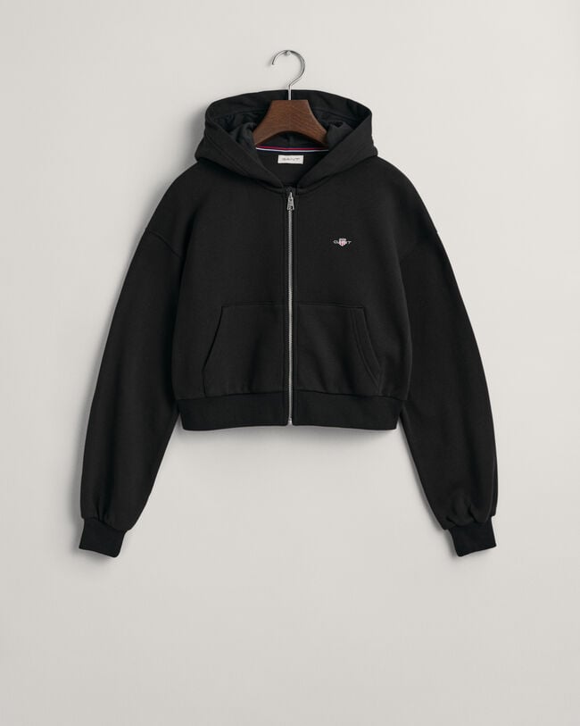 Sudadera corta con cremallera y capucha Shield Teen Girls