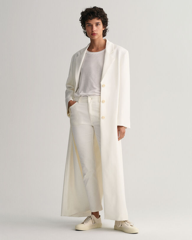 Vaqueros tobilleros Slim Fit blancos