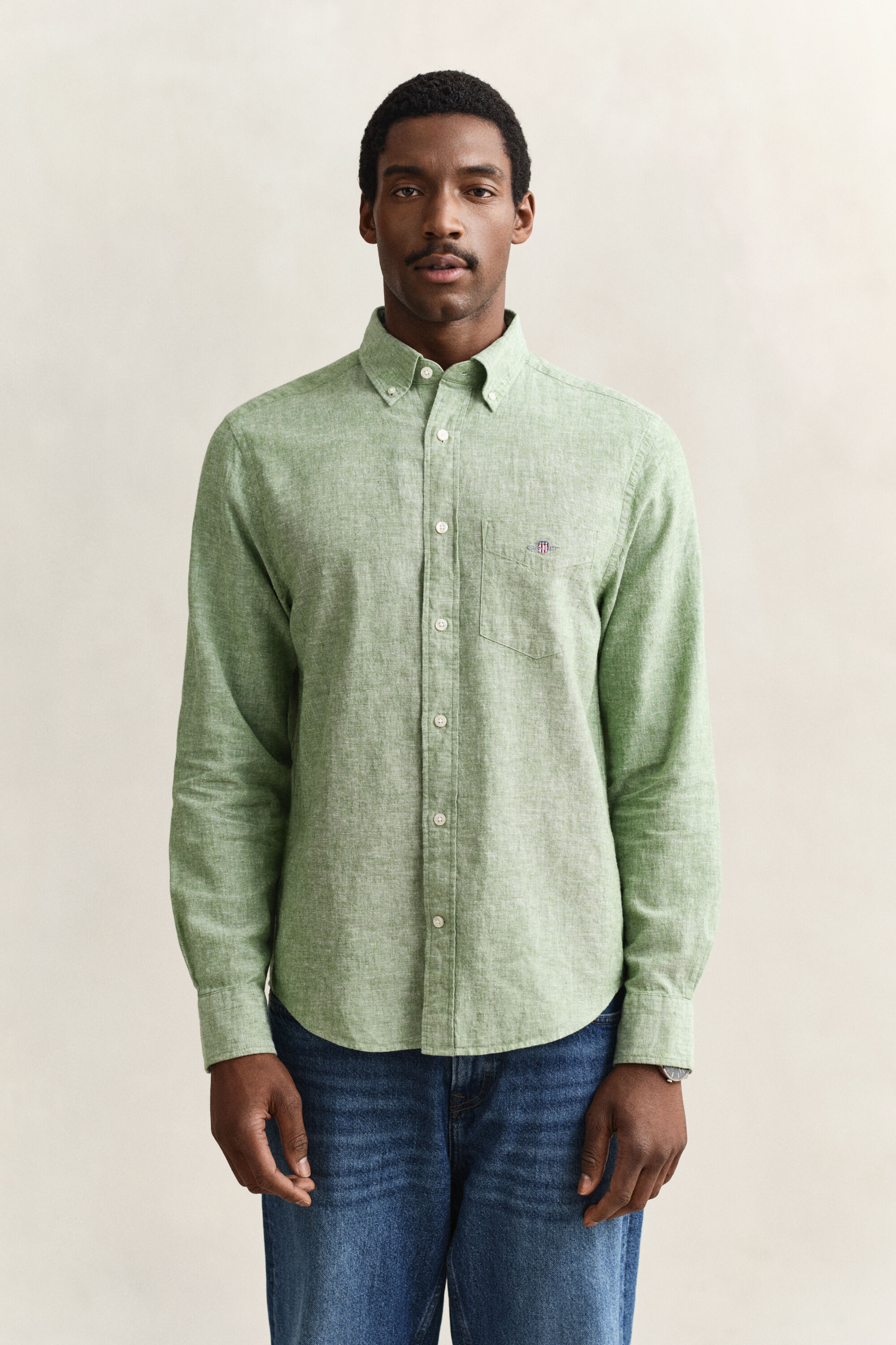 Camisa de mezcla de lino