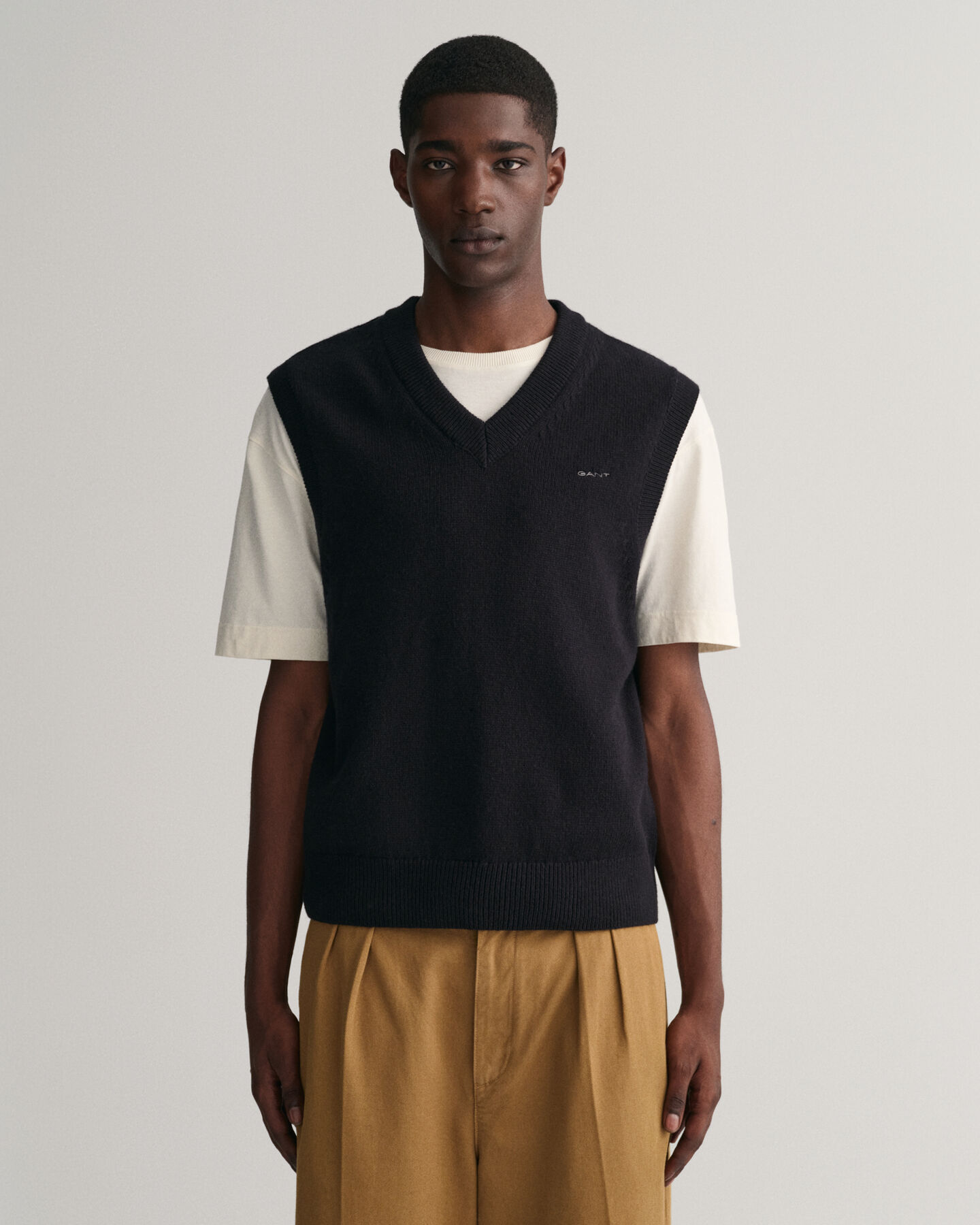 Chaleco de lana y algod&oacute;n