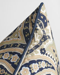 Cojín de satén con estampado de cachemir